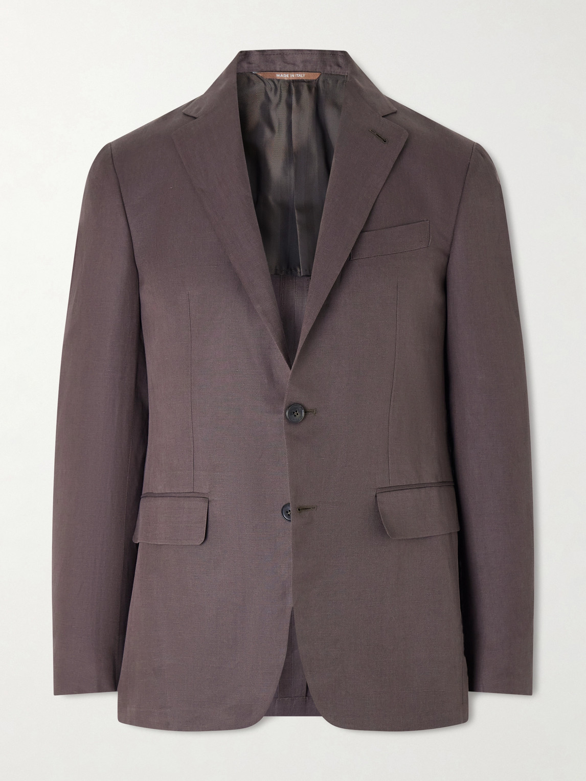 Canali Kei Linen and Silk-Blend Suit Jacket IT 46