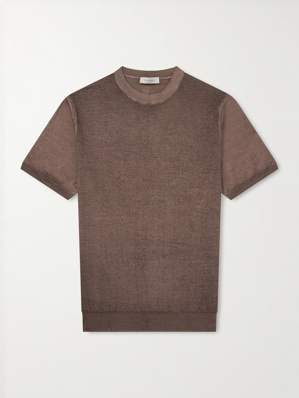 Canali Wool and Silk-Blend T-Shirt - Men