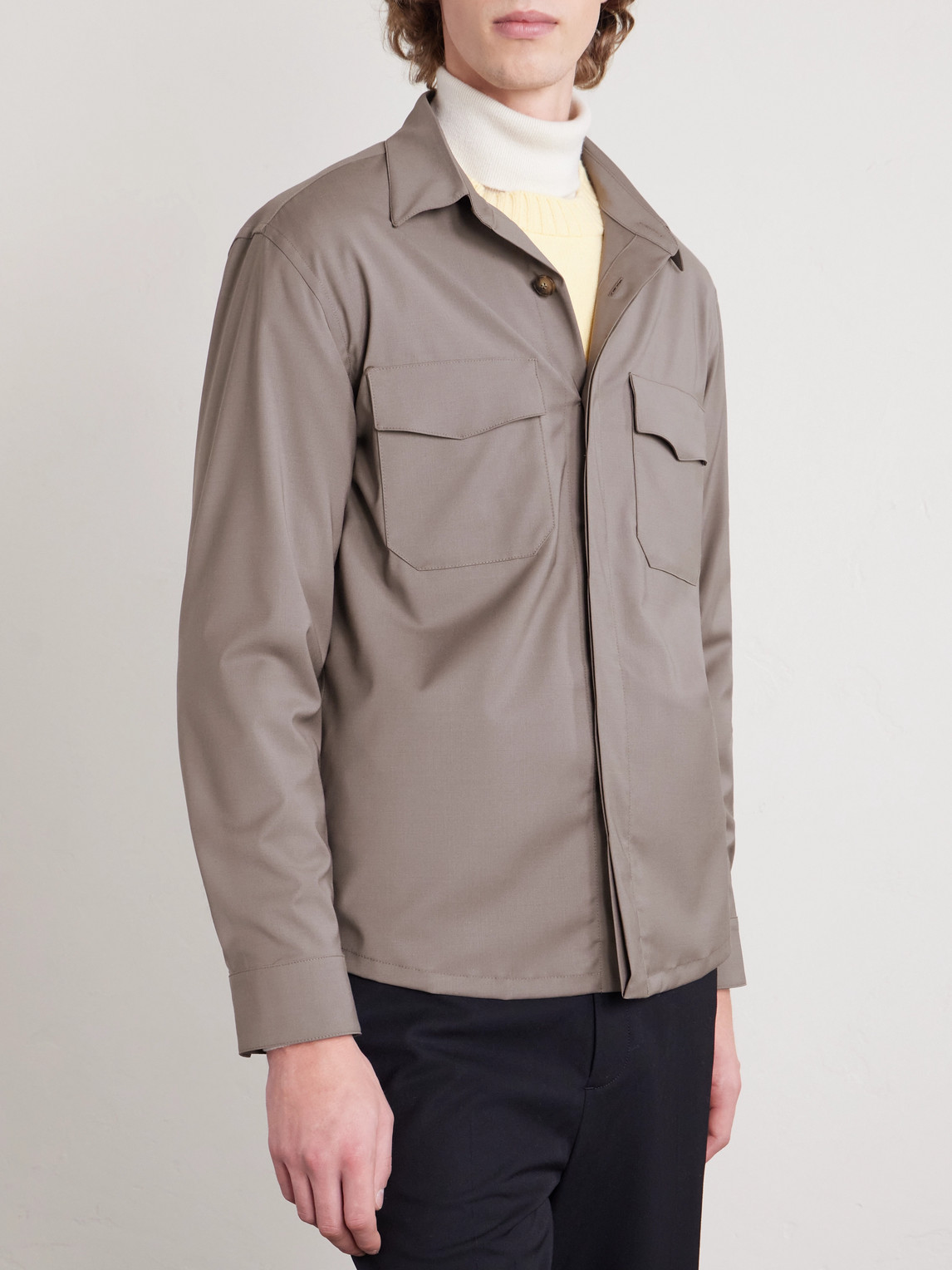 Wool-Blend Overshirt