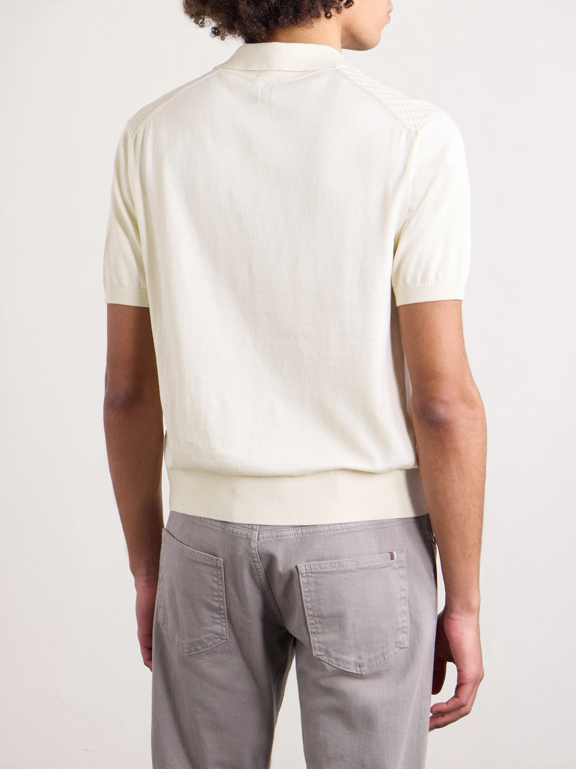 Cotton And Silk-Blend Polo Shirt