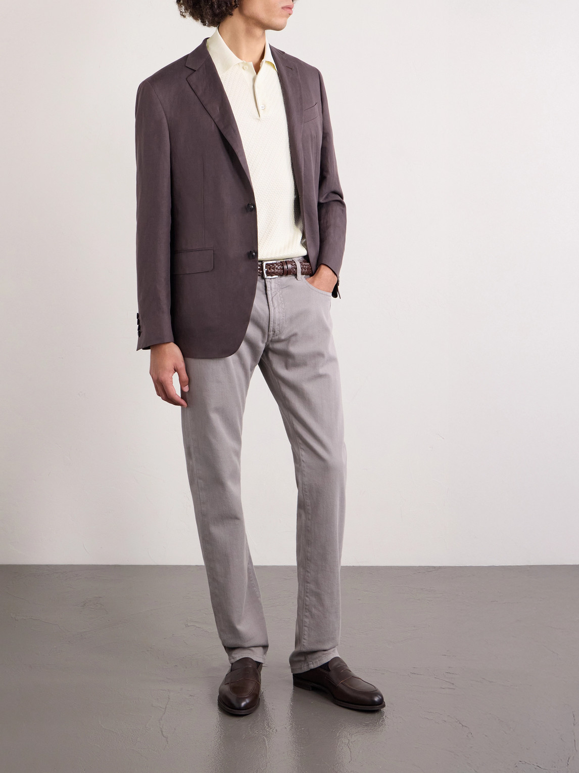 Cotton And Silk-Blend Polo Shirt