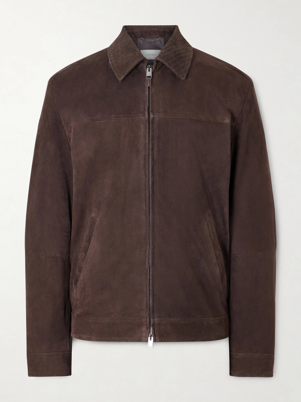 Canali Woven Suede Jacket - Men