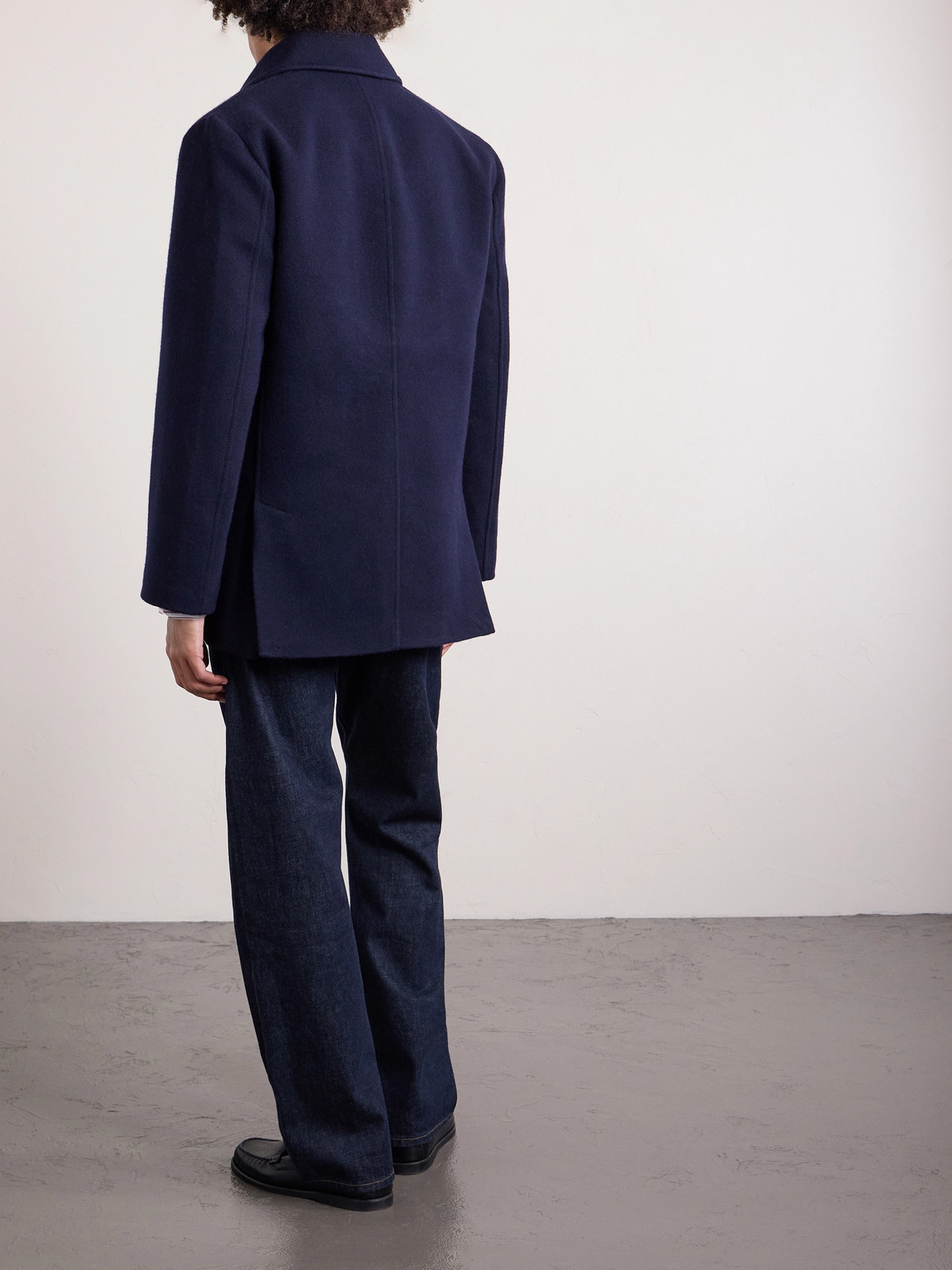 Double-Breasted Wool And Cashmere Peacoat