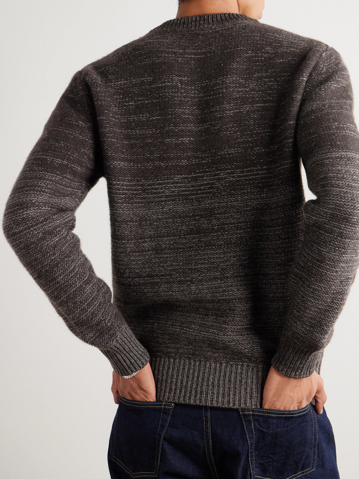 Altea Yak, Wool And Cashmere-blend Sweater In Brown