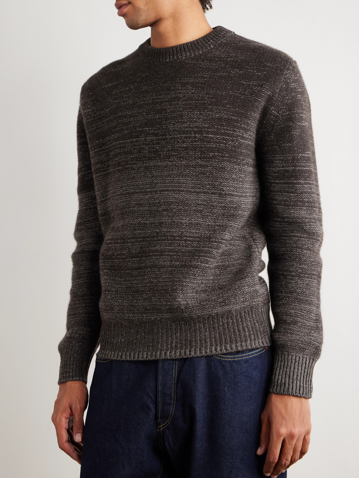 Altea Yak, Wool And Cashmere-blend Sweater In Brown