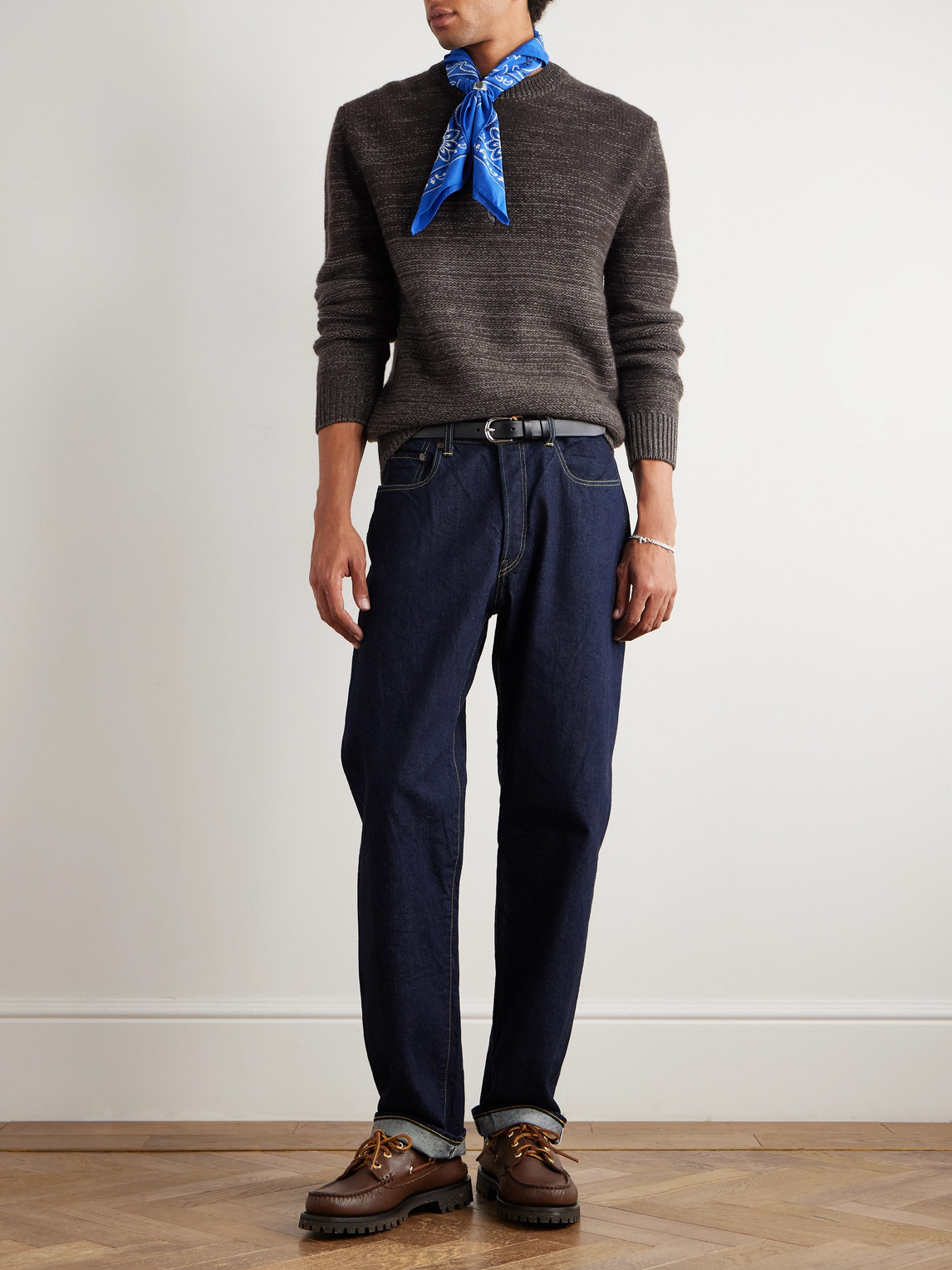 Altea Yak, Wool And Cashmere-blend Sweater In Brown