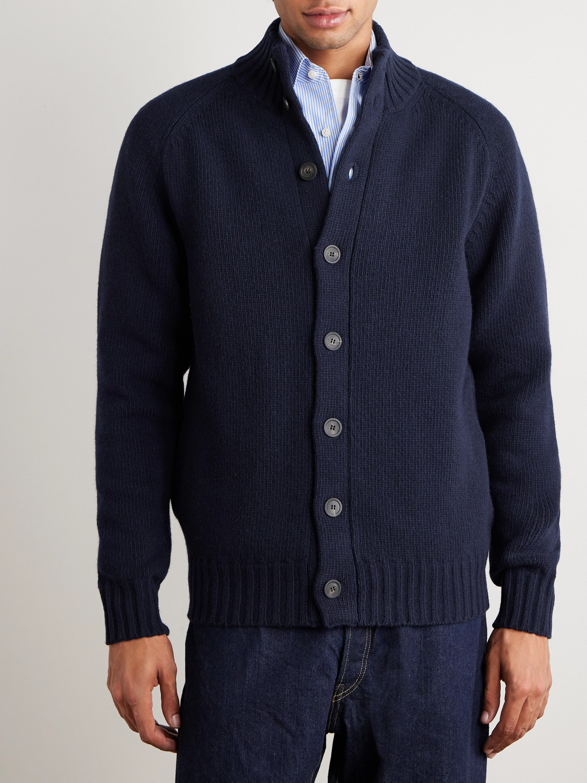  Altea - Virgin Wool Cardigan - Men - Blue - Xl 