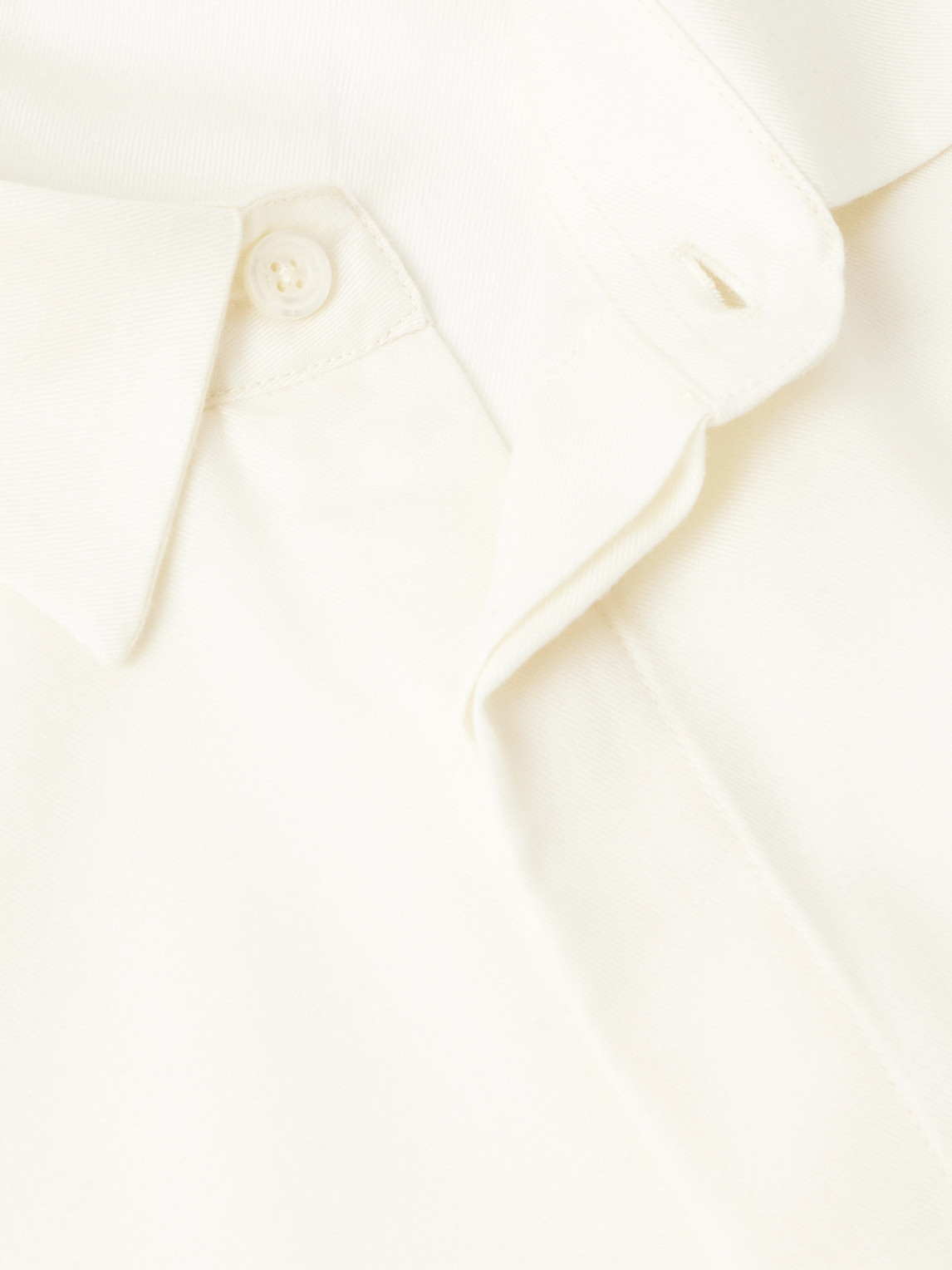 Altea Henri Lyocell And Wool-blend Flannel Shirt In White