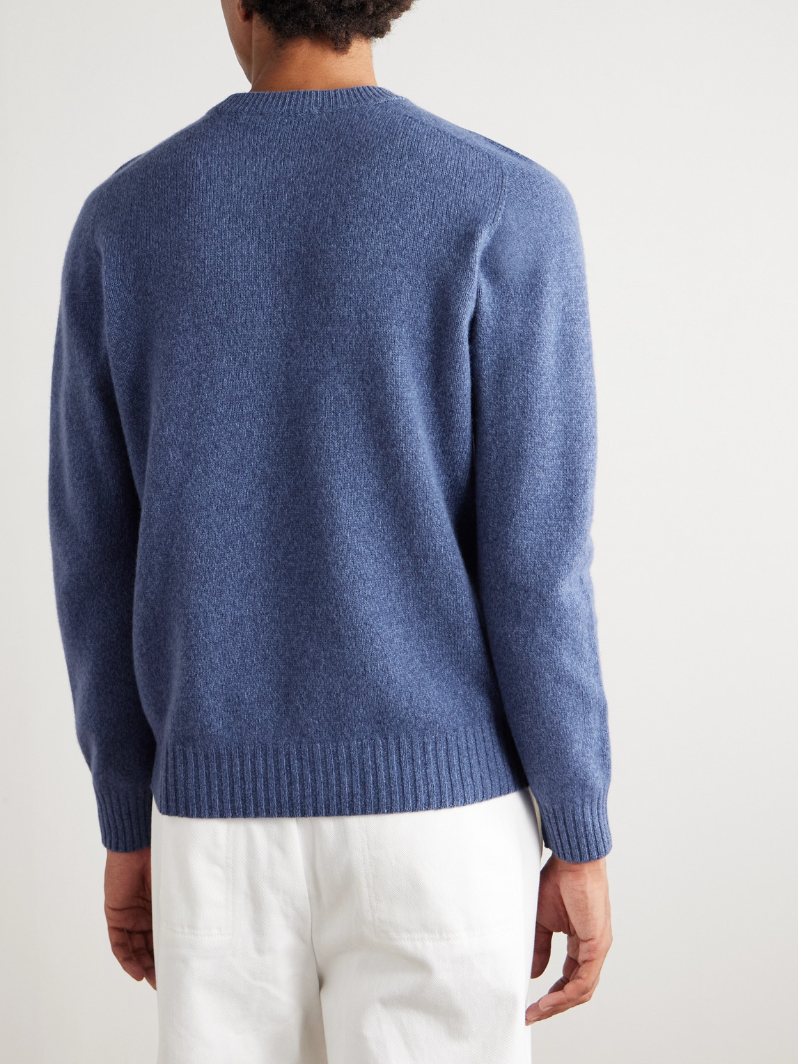  Altea - Wool And Cashmere-blend Sweater - Men - Blue - Xxl 