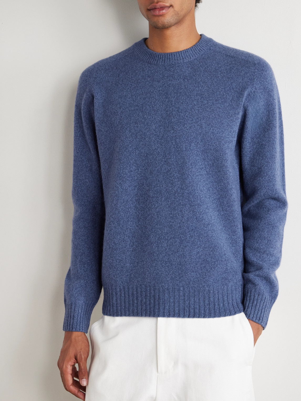  Altea - Wool And Cashmere-blend Sweater - Men - Blue - Xxl 