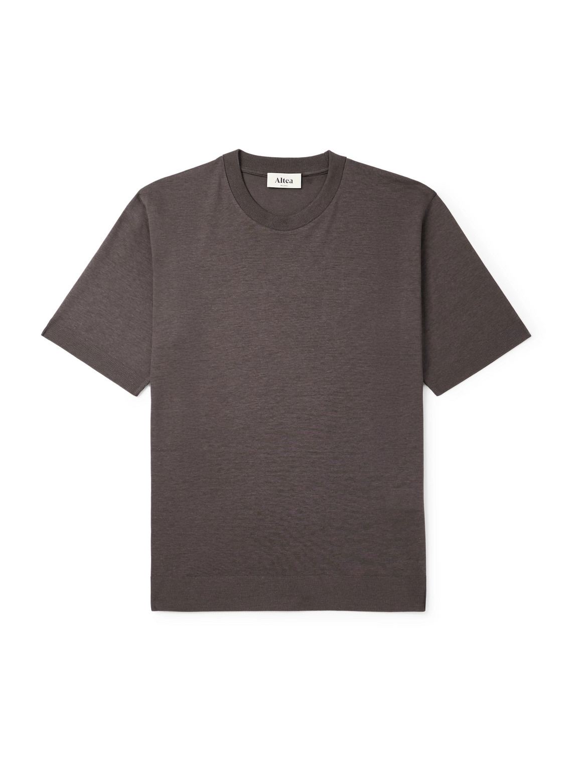 Altea Cecil Lyocell And Cotton-blend Jersey T-shirt In Brown
