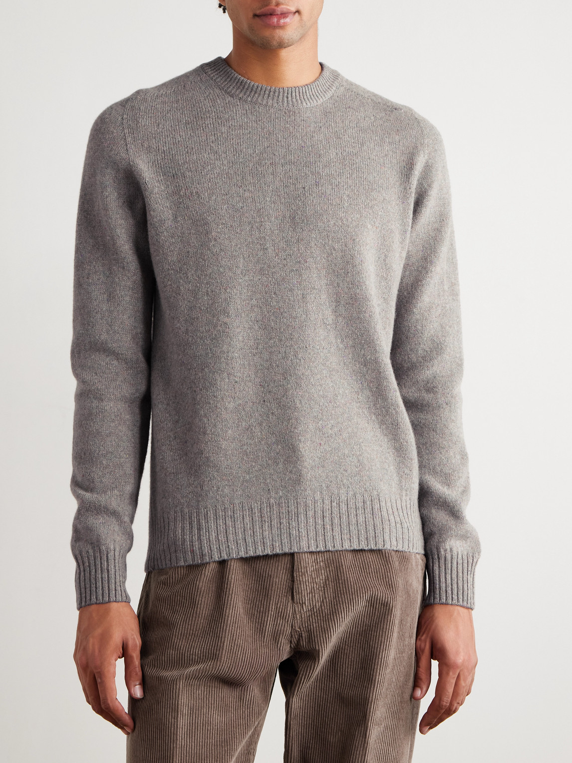 Altea Wool And Cashmere-blend Sweater In Gray