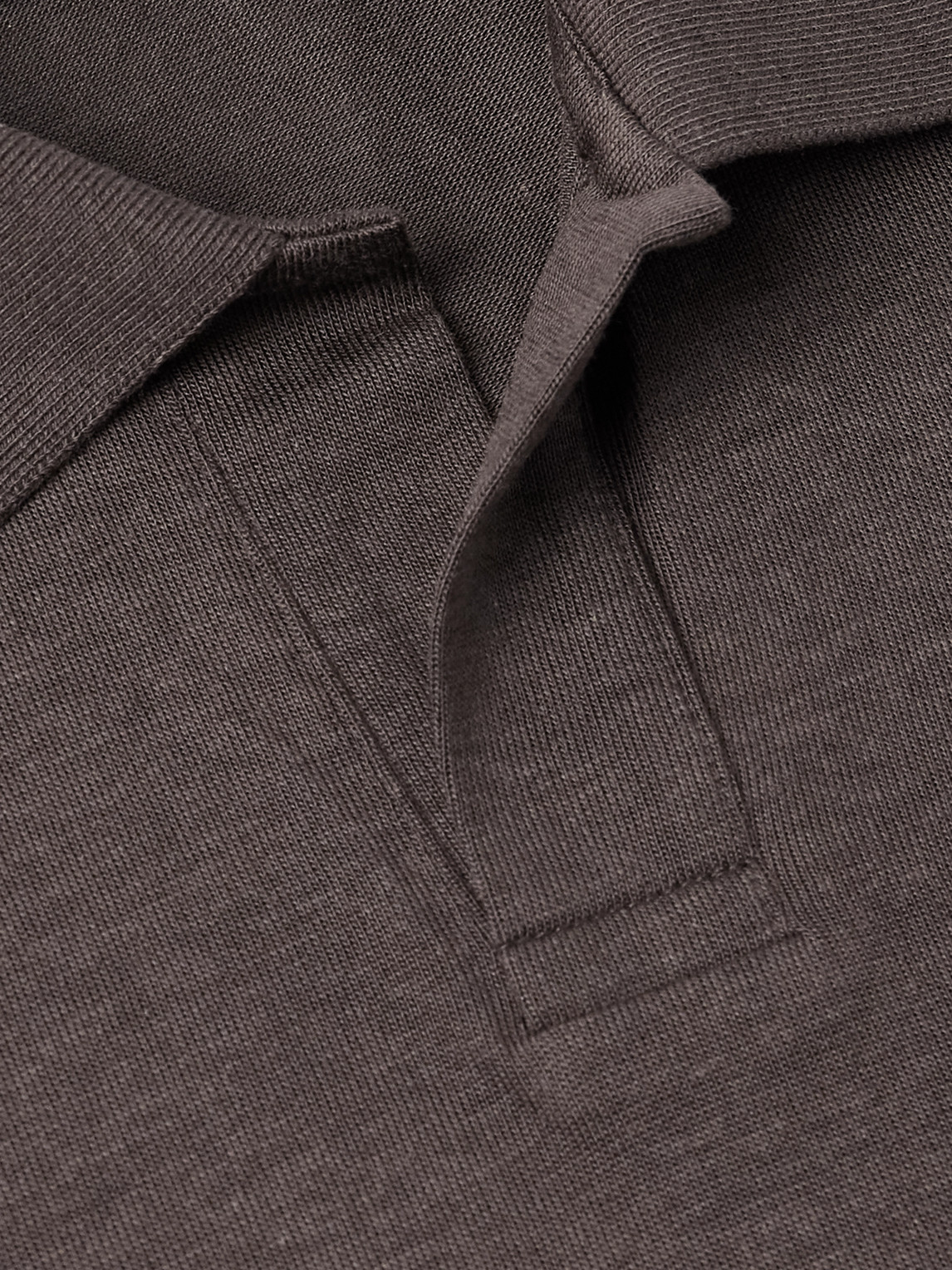 Altea Pierre Lyocell And Cotton-blend Jersey Polo Shirt In Brown