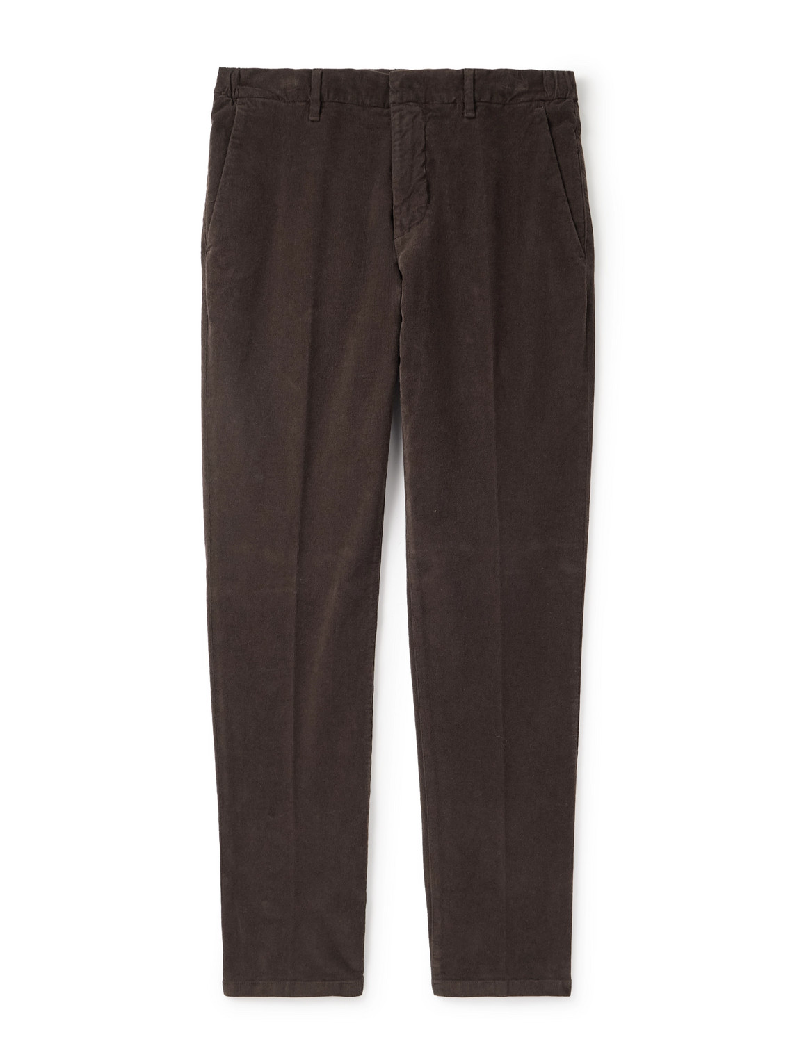 Altea Dumbo Straight-leg Stretch-cotton Corduroy Trousers In Brown
