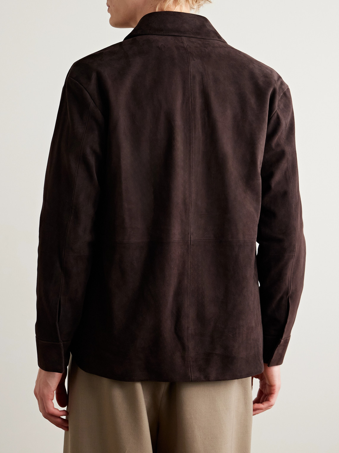 Altea Leon Suede Jacket In Brown