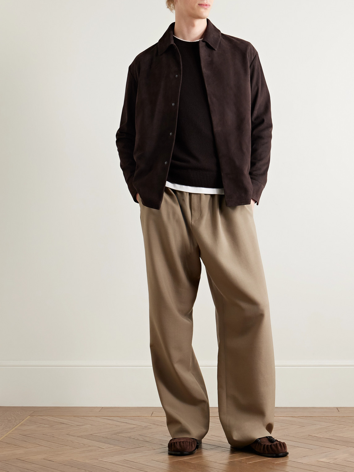 Altea Leon Suede Jacket In Brown