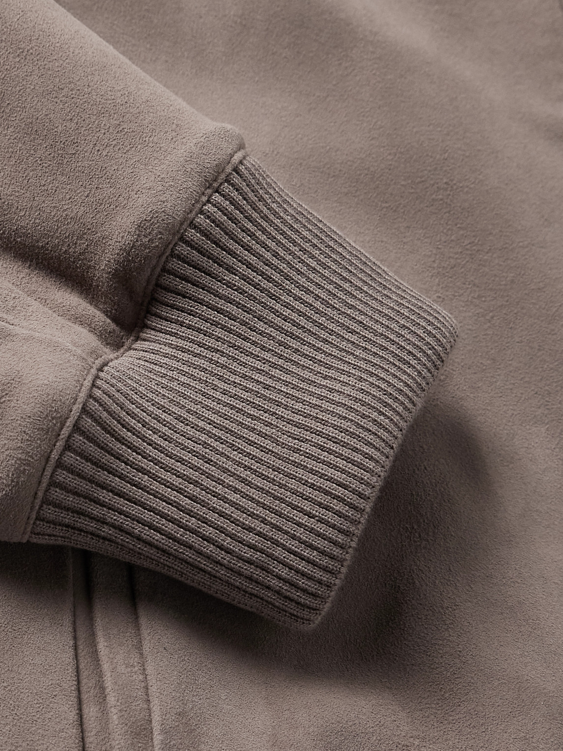 Altea Lennox Suede Bomber Jacket In Gray