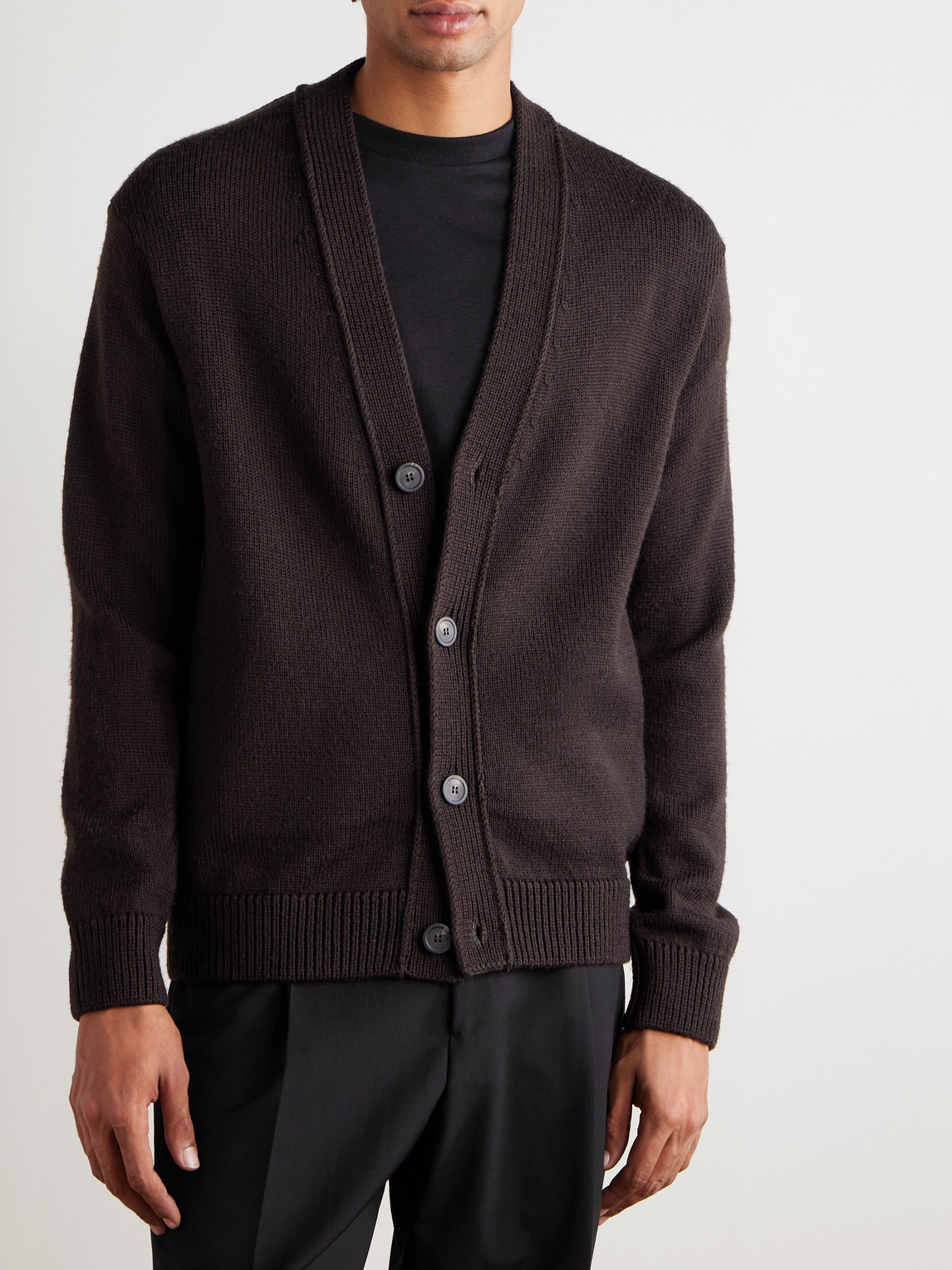 Altea Wool Cardigan In Black