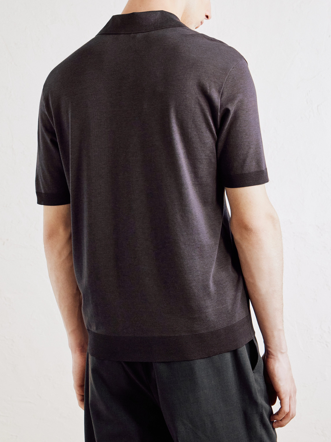  Altea - Pierre Lyocell And Cotton-blend Polo Shirt - Men - Brown - S 
