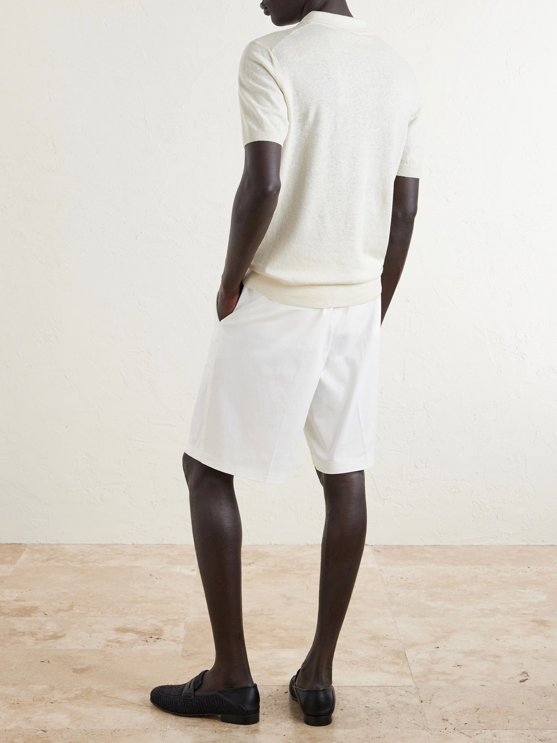  Altea - Linen And Cotton-blend Polo Shirt - Men - Neutrals - S 