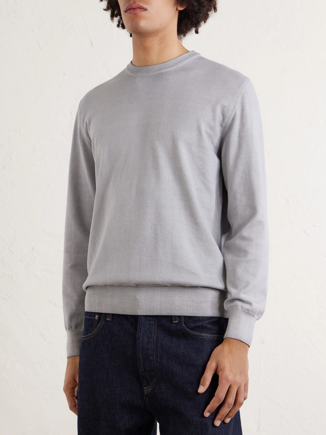  Altea - Cotton And Cashmere-blend Sweater - Men - Gray - S 
