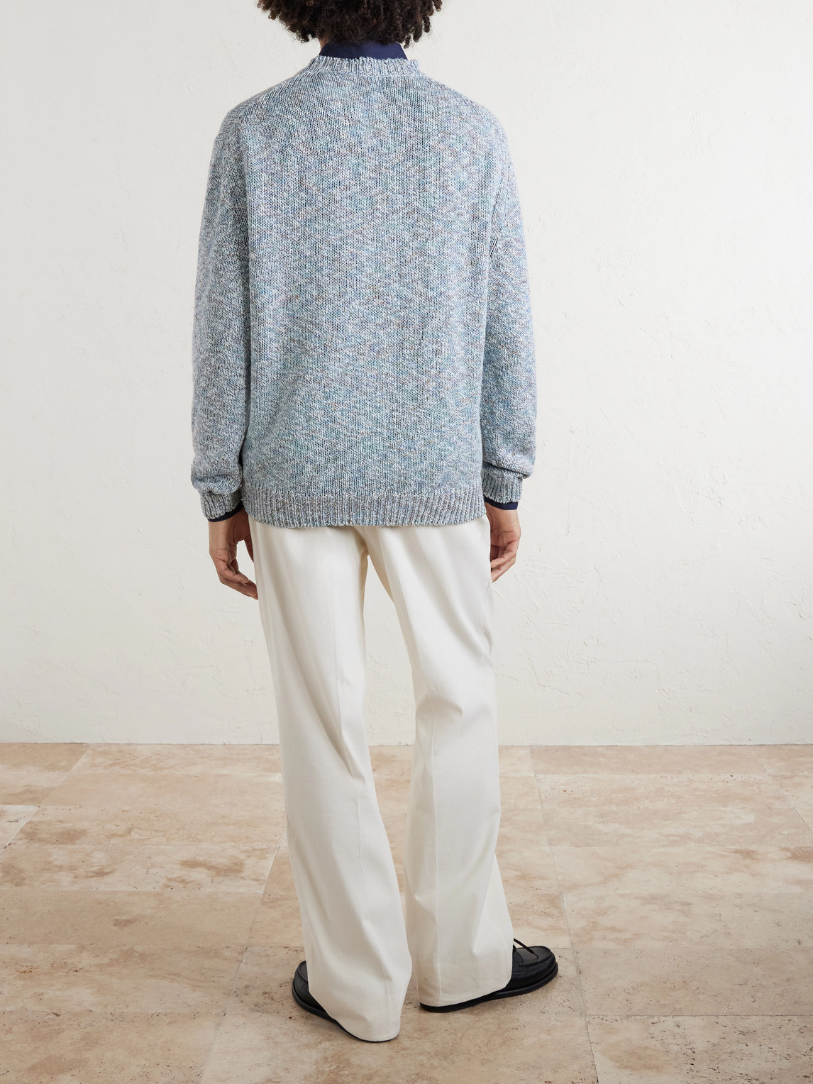  Altea - Mélange Sweater - Men - Blue - S 