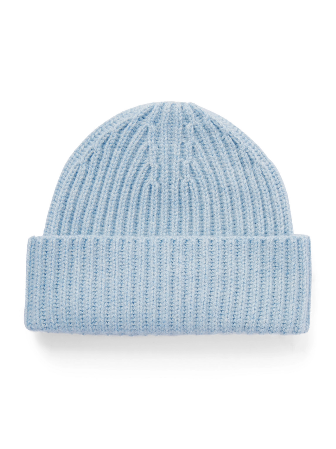 Umit Benan Murray Ribbed Cashmere Beanie In Blue