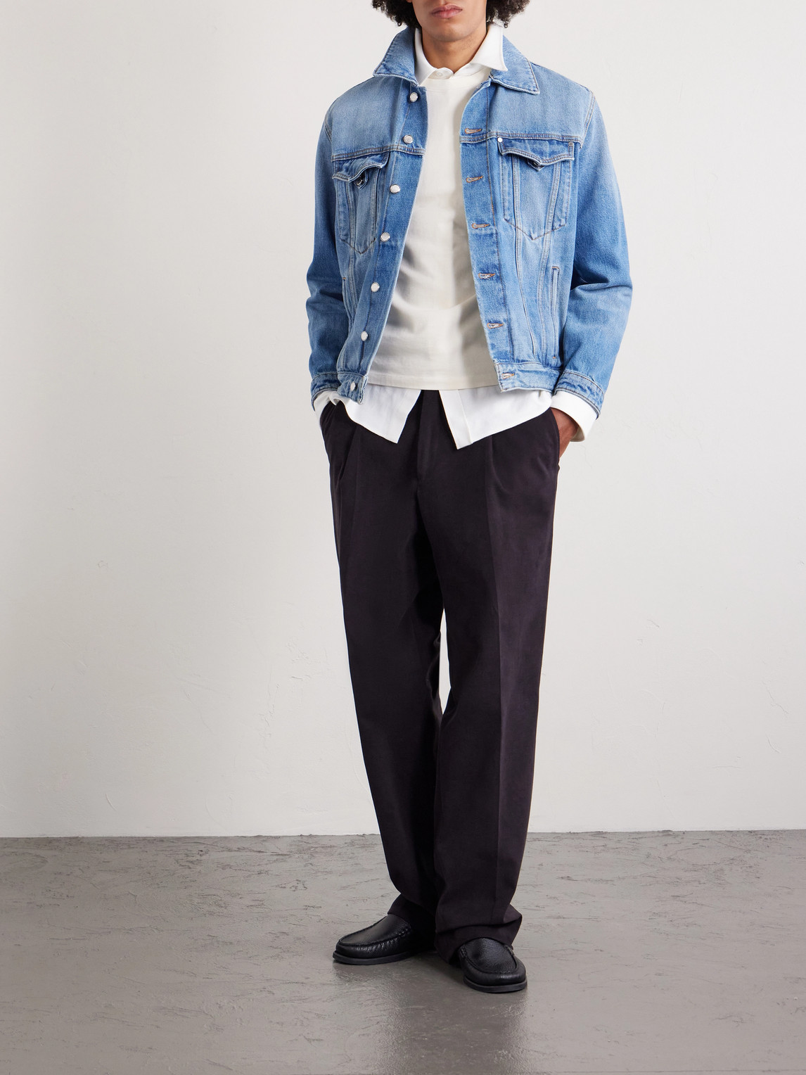 Umit Benan Kevin Faded Denim Jacket In Blue