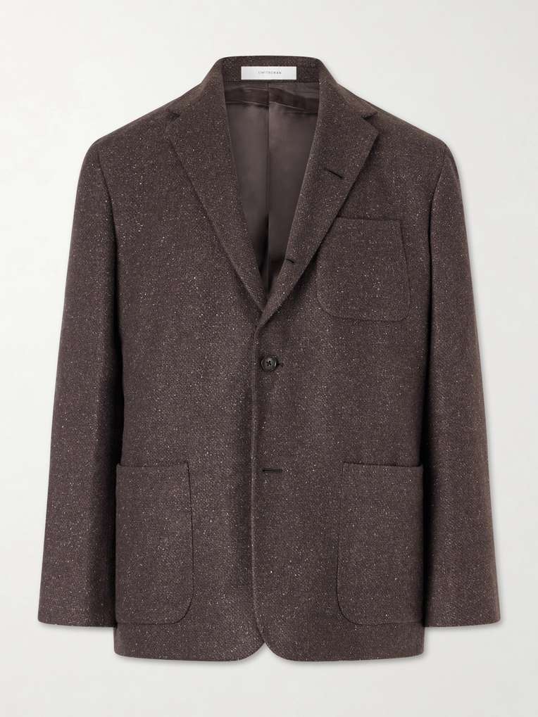 UMIT BENAN Norman Flecked Cashmere and Silk-Blend Blazer