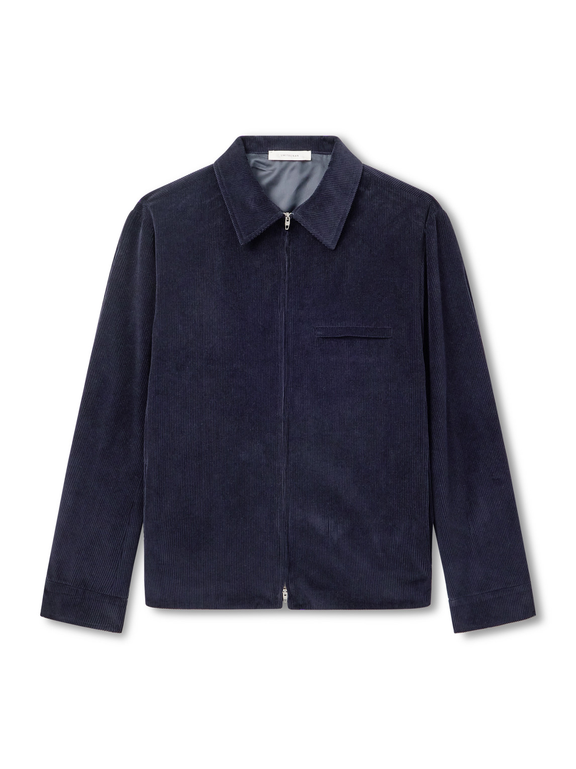 Umit Benan Quebec Cotton And Cashmere-blend Corduroy Jacket In Blue