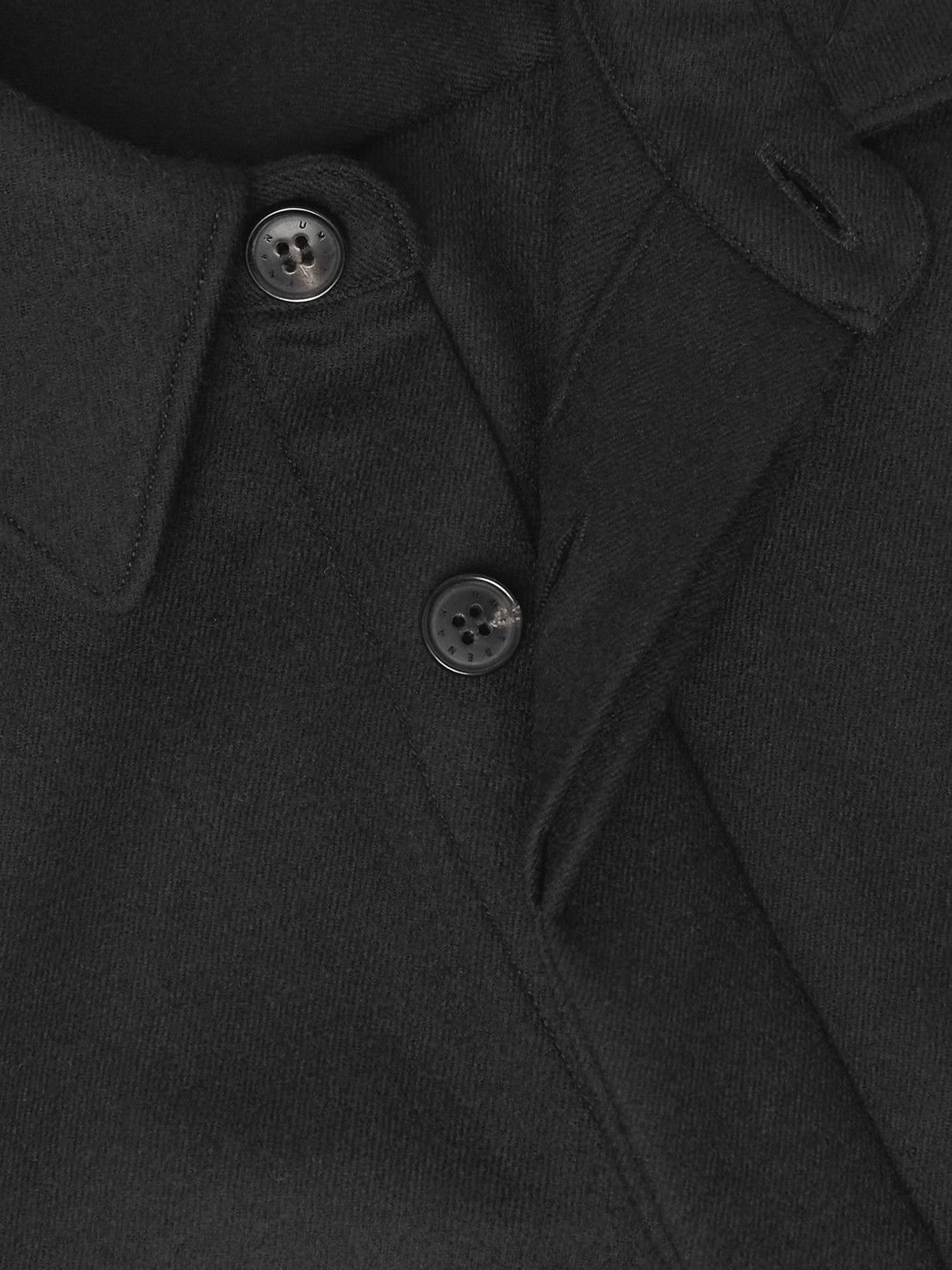 Umit Benan Jonah Virgin Wool-blend Twill Overshirt In Black