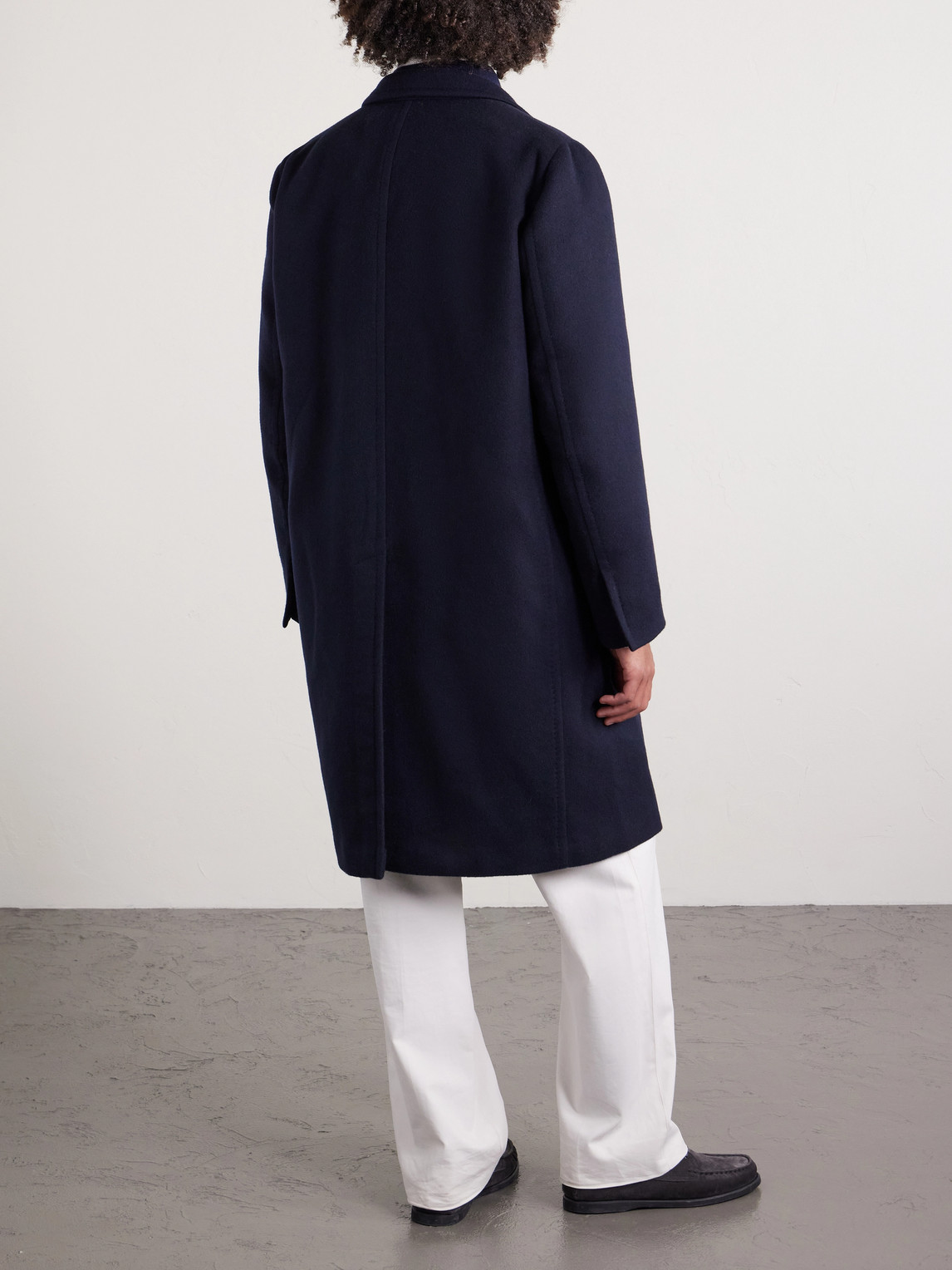 Umit Benan Richard Virgin Wool And Cashmere-blend Coat In Blue