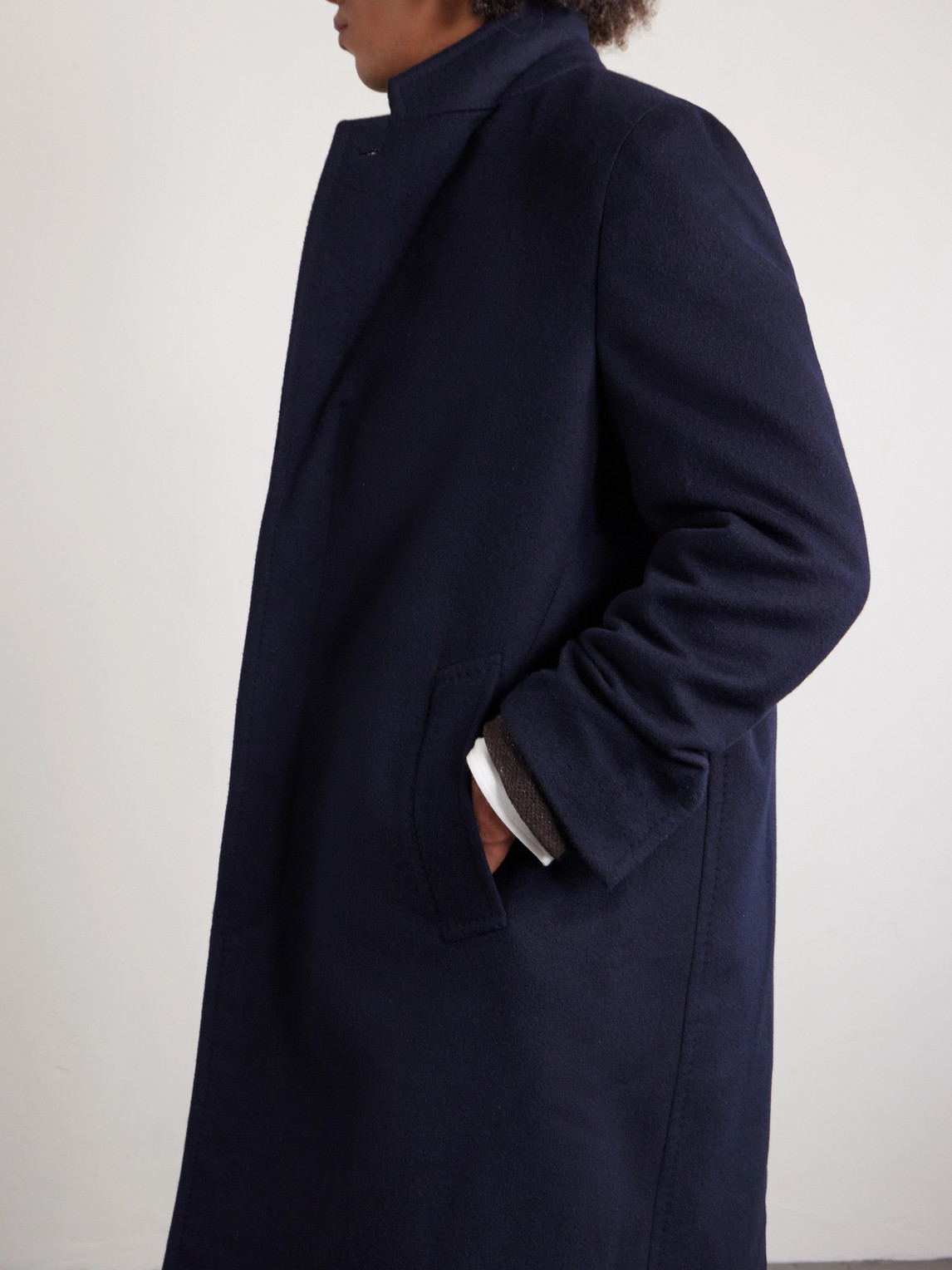 Umit Benan Richard Virgin Wool And Cashmere-blend Coat In Blue