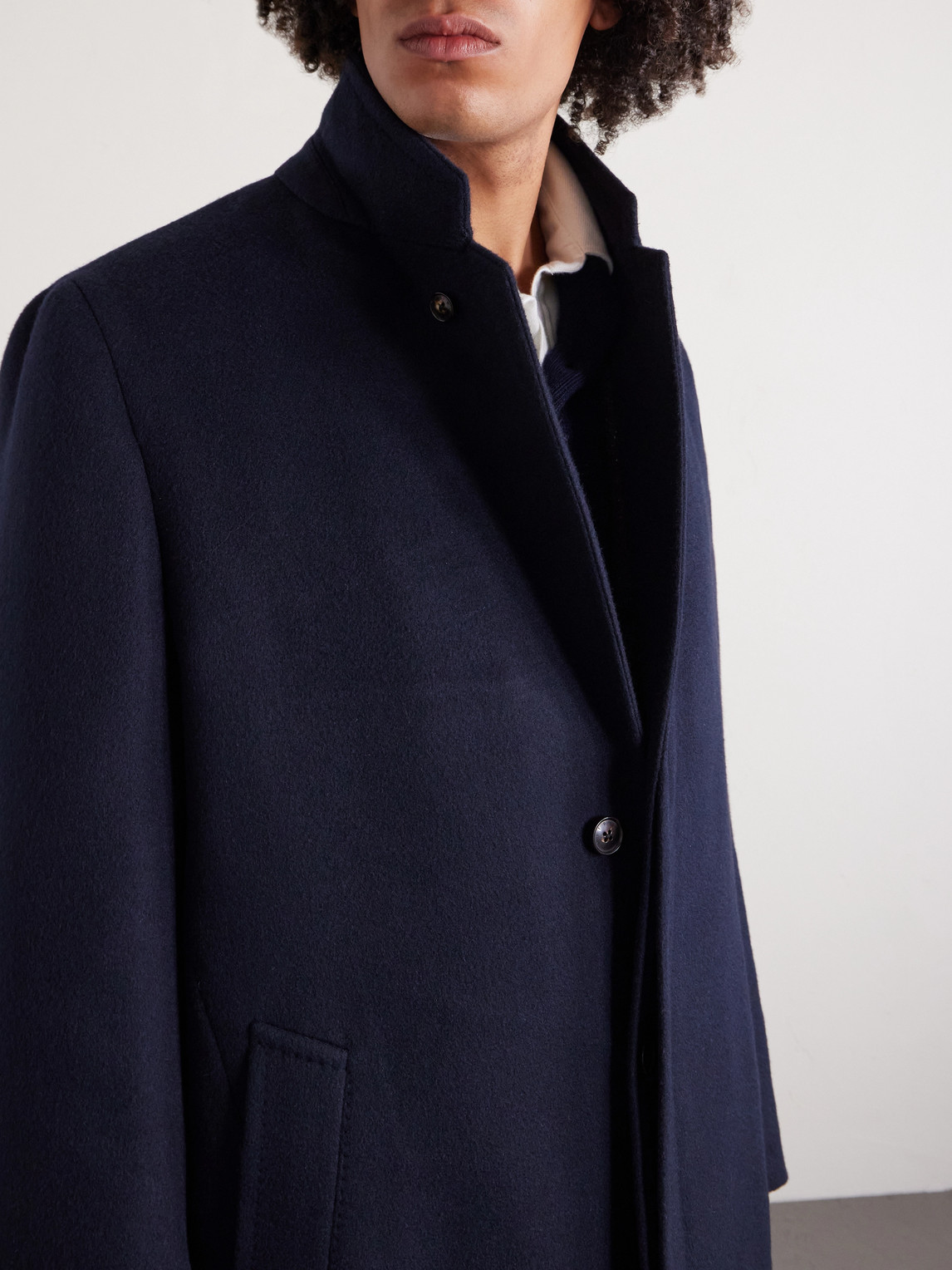 Umit Benan Richard Virgin Wool And Cashmere-blend Coat In Blue