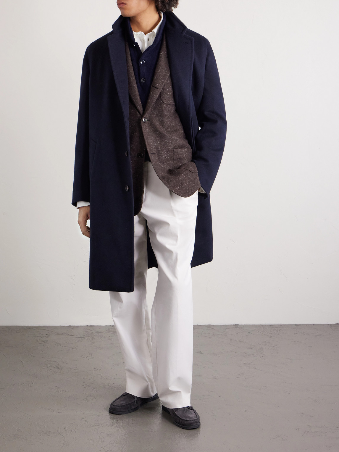 Umit Benan Richard Virgin Wool And Cashmere-blend Coat In Blue