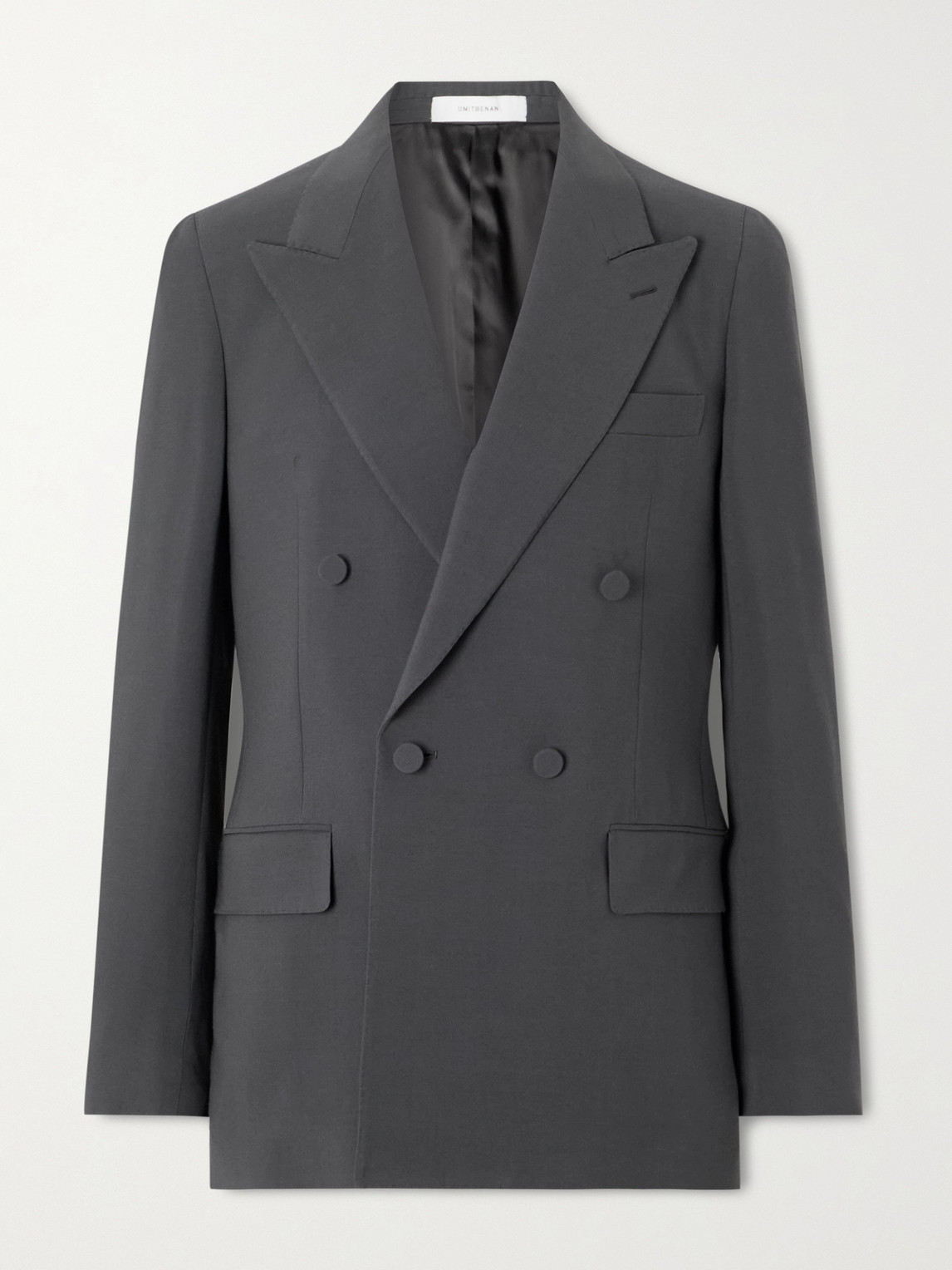 UMIT BENAN Richard Double-Breasted Silk and Wool-Blend Blazer - Men