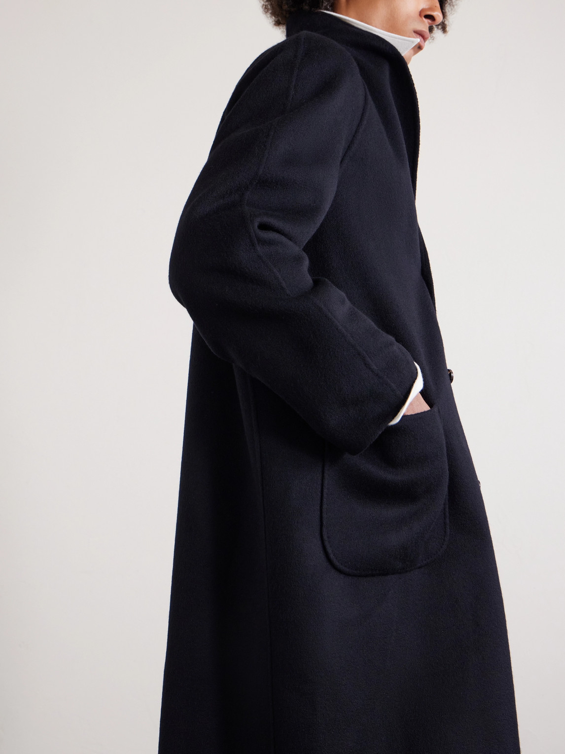Umit Benan Caan Cashmere Coat In Black