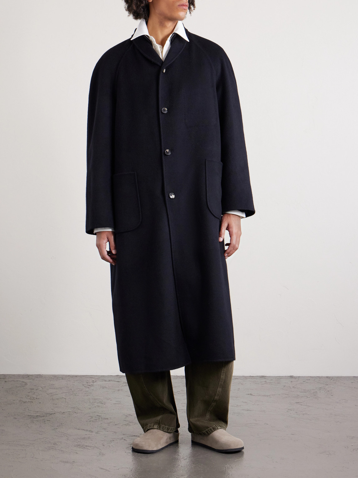 Umit Benan Caan Cashmere Coat In Black