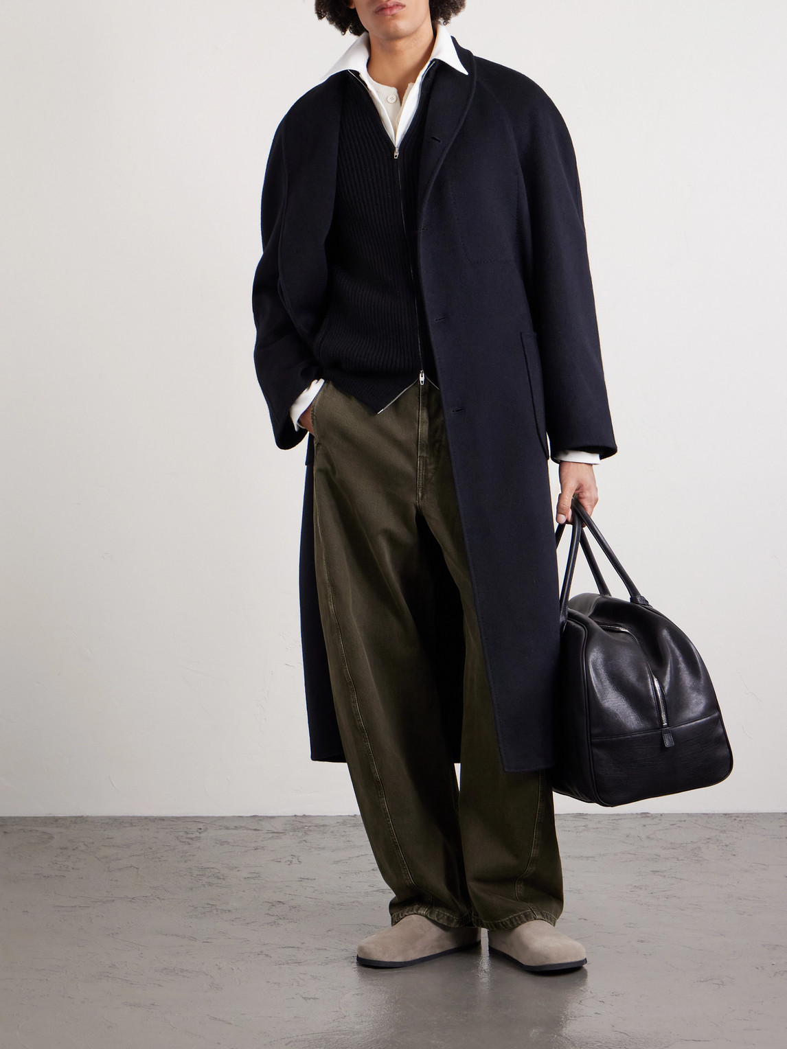 Umit Benan Caan Cashmere Coat In Black