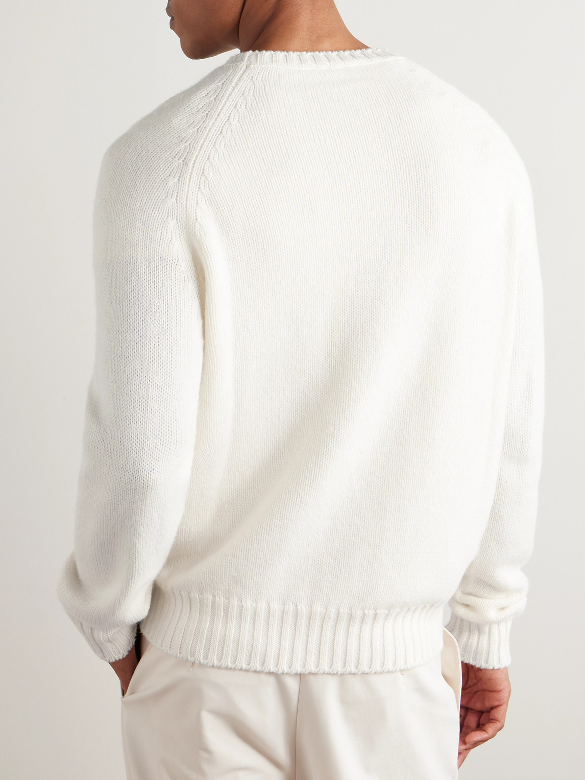 Umit Benan Milano Cashmere Sweater In White