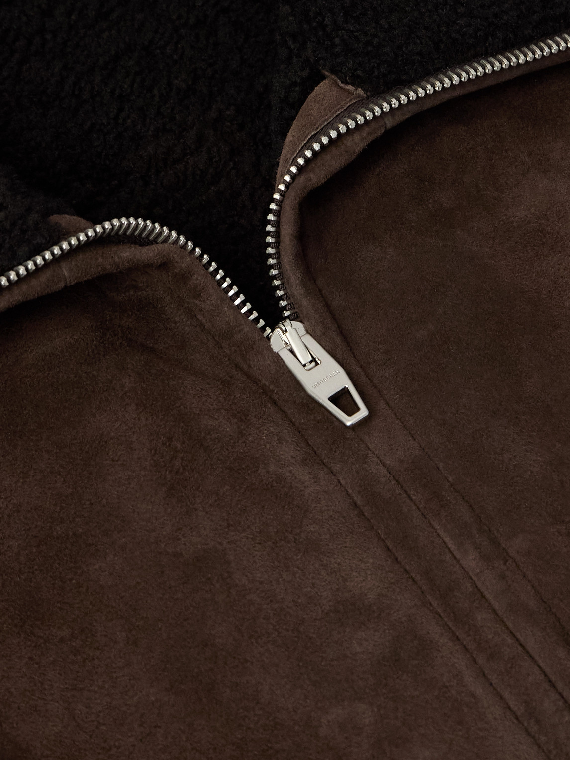 Umit Benan Bruno Shearling-lined Suede Jacket In Brown