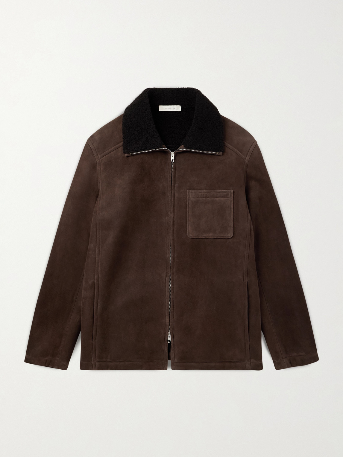UMIT BENAN Bruno Shearling-Lined Suede Jacket - Men