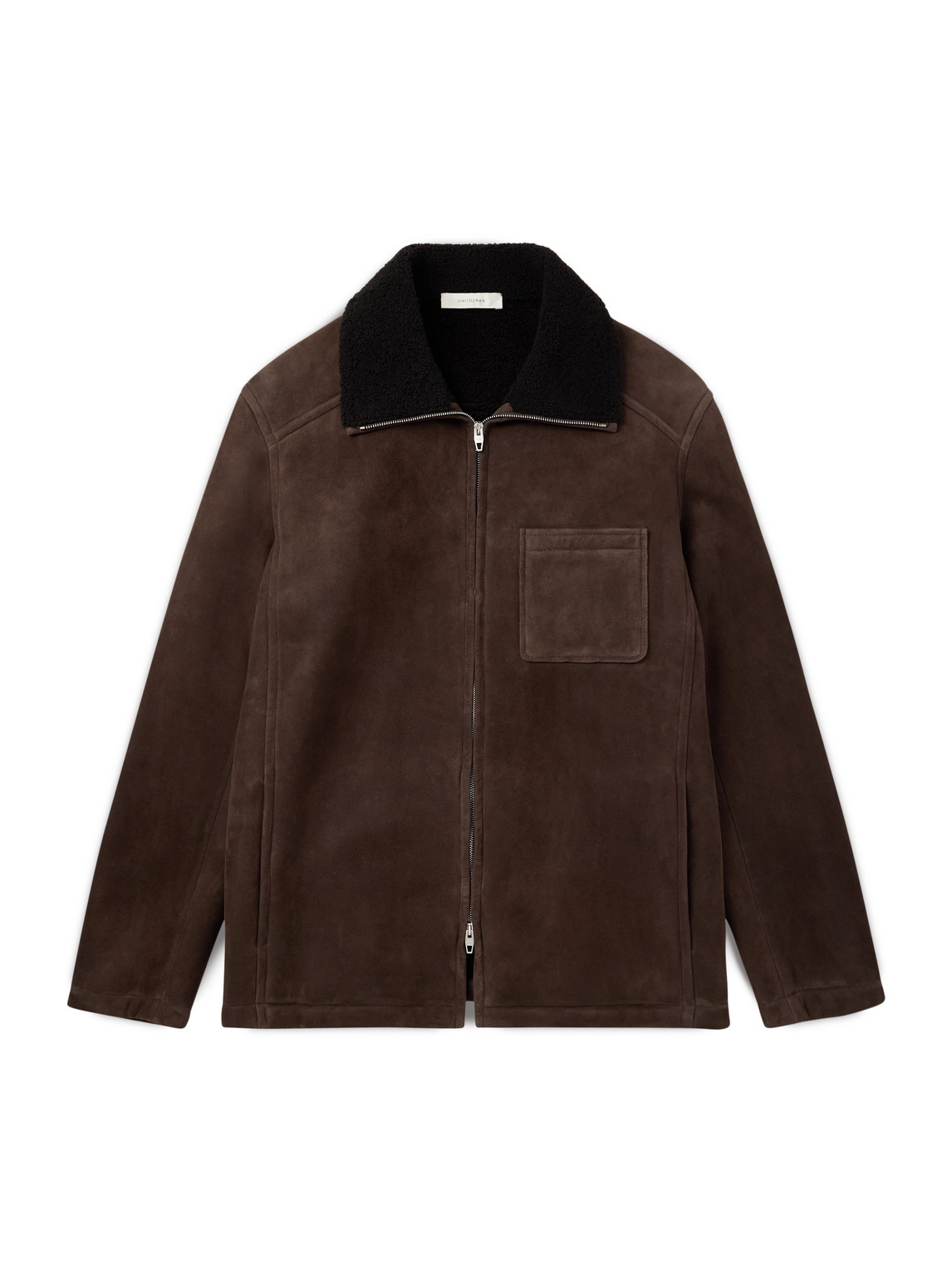 Umit Benan Bruno Shearling-lined Suede Jacket In Brown