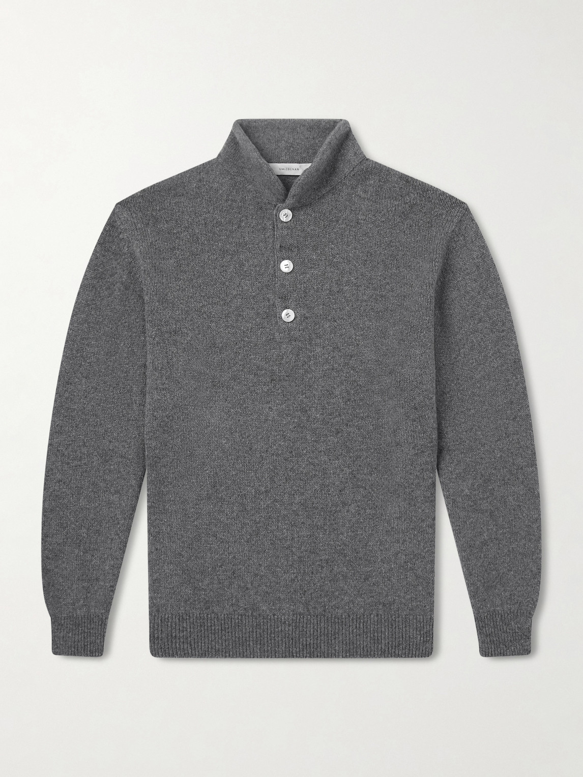 Umit Benan Francis Cashmere Polo Sweater In Brown