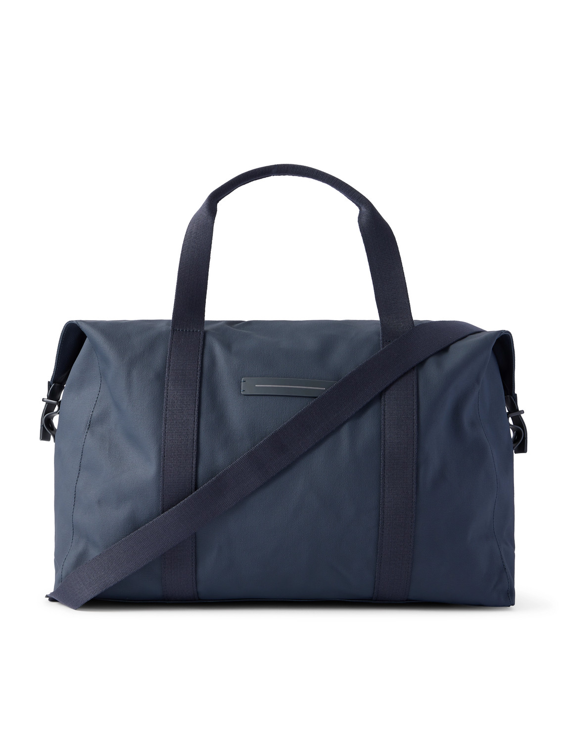 Horizn Studios Sofo Weekender L Waxed Cotton-blend Canvas Holdall In Blue