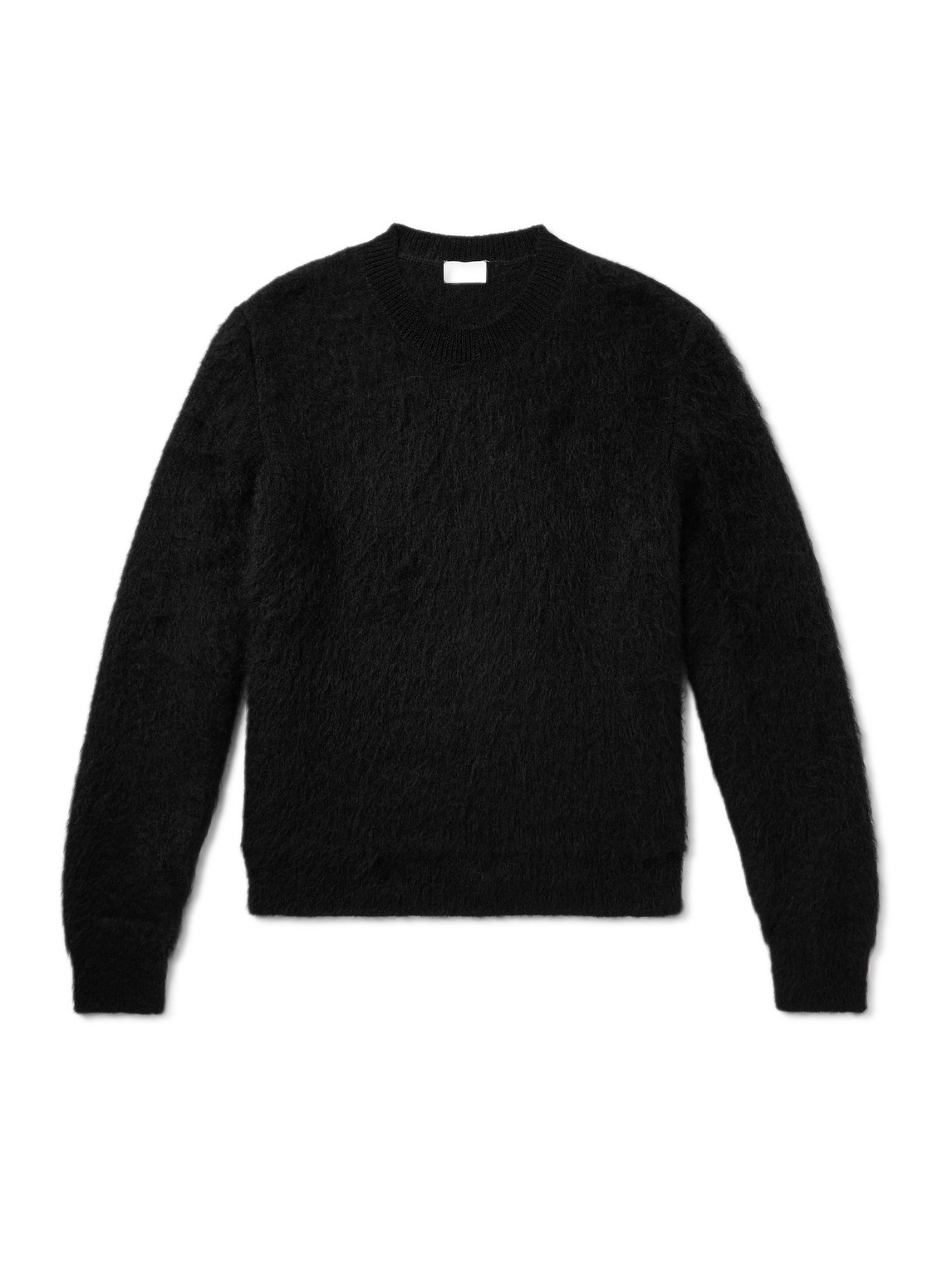 Saint Laurent Slim-fit Mohair-blend Sweater In Blue