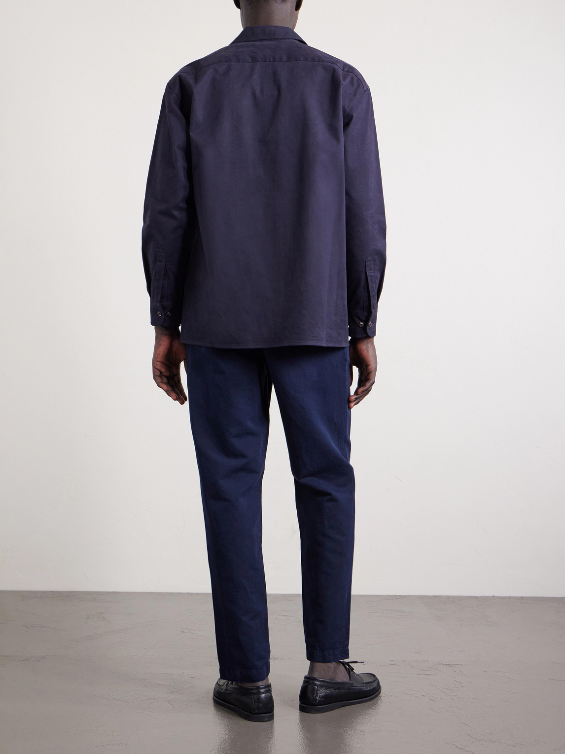 Mr P. - Straight-Leg Cotton And Linen-Blend Twill Drawstring Trousers