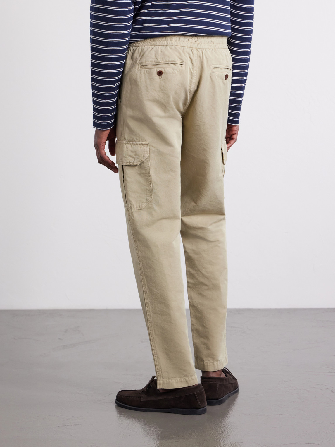 Mr P. - Tapered Cotton And Linen-Blend Trousers
