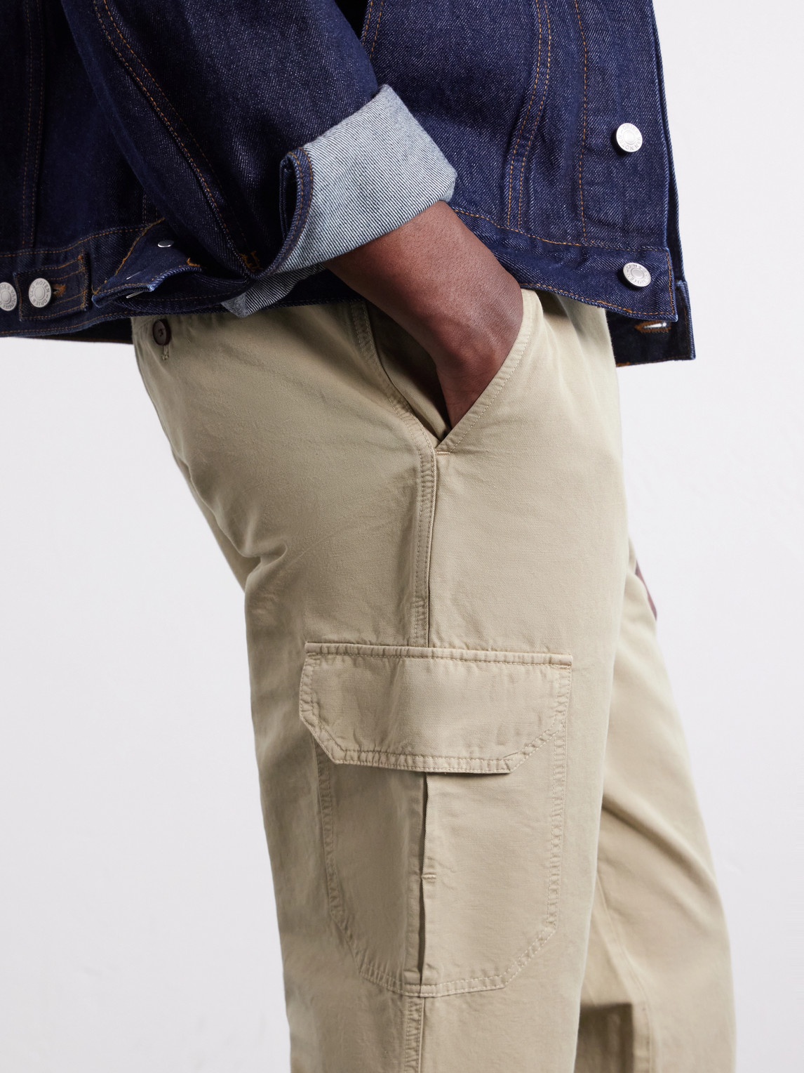 Mr P. - Tapered Cotton And Linen-Blend Trousers