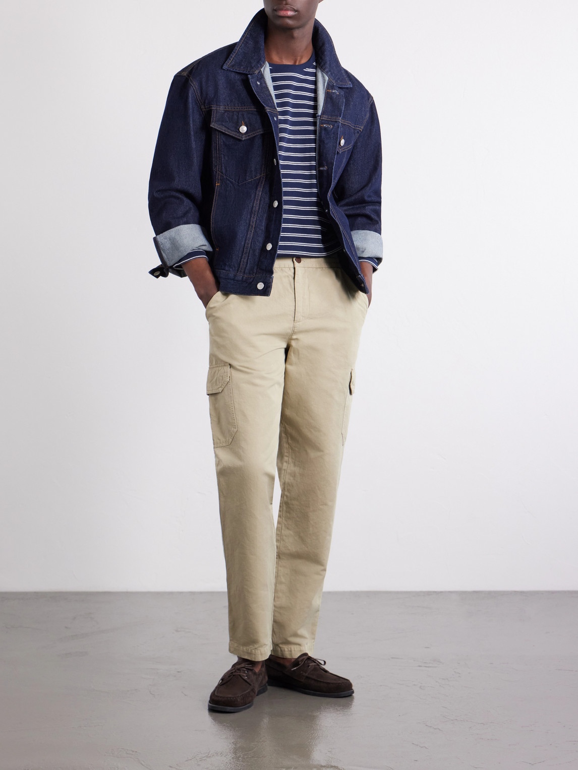 Mr P. - Tapered Cotton And Linen-Blend Trousers